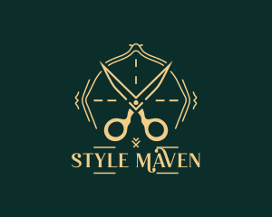 Barber Styling Scissors logo design