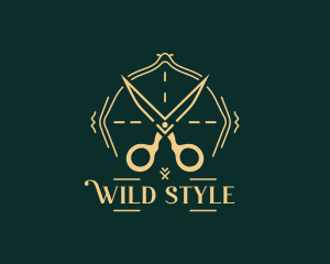 Barber Styling Scissors logo design