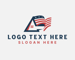 American Flag Property Logo