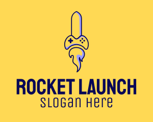 Blue Rocket Console logo design