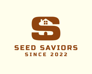 Brown House Letter S logo design