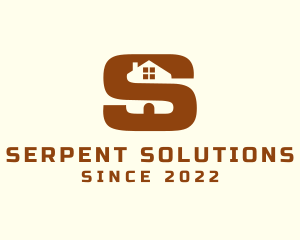 Brown House Letter S logo design