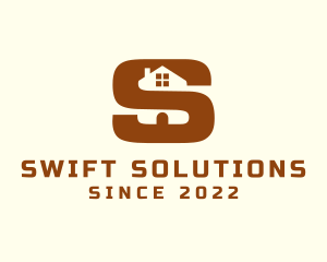 Brown House Letter S logo design