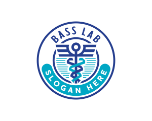 Laboratory Hospital Caduceus logo design