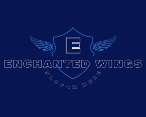 Wing Crest Shield logo design