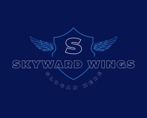 Wing Crest Shield logo design