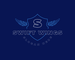 Wing Crest Shield logo design