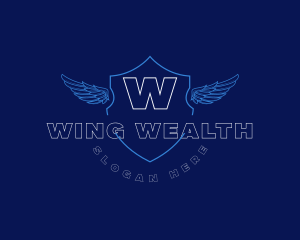 Wing Crest Shield logo design