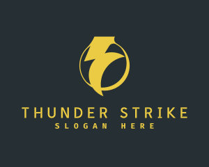 Yellow Electric Thunder logo design