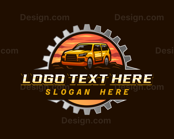 Gear SUV Automotive Logo