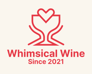 Wine Heart Glassware  logo design