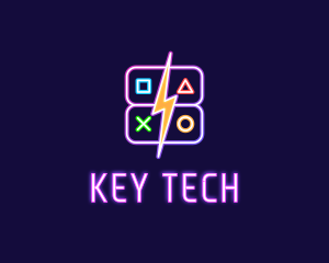 Neon Gamepad Button Gaming Controller logo