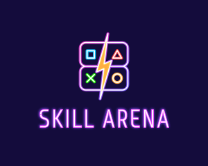 Neon Gamepad Button Gaming logo