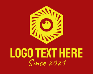 Capture - Yellow Hexagon Camera logo design