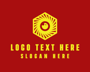 Yellow Hexagon Camera logo