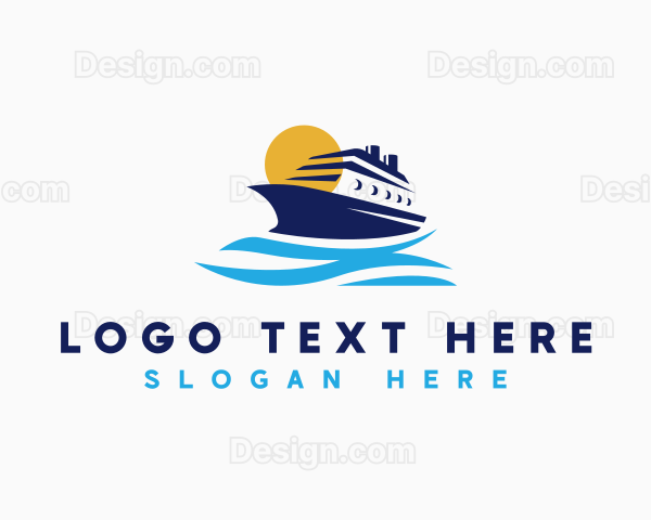 Cruise Travel Ship Logo