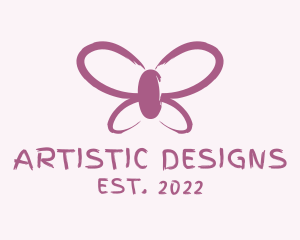 Butterfly Cosmetics Paint  logo design