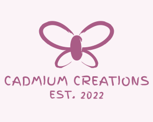 Butterfly Cosmetics Paint  logo design