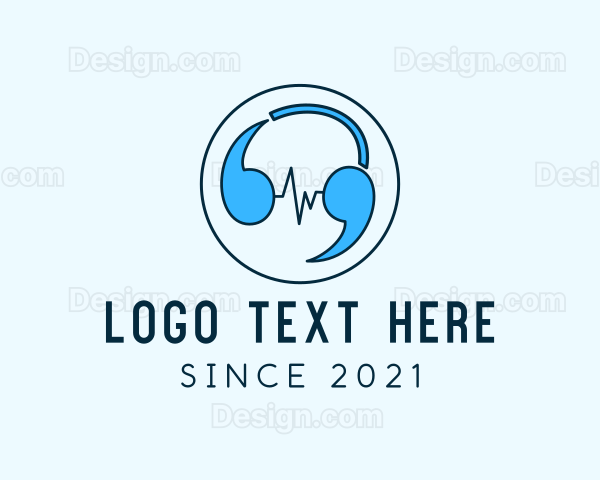 Quote Chat Headphones Logo