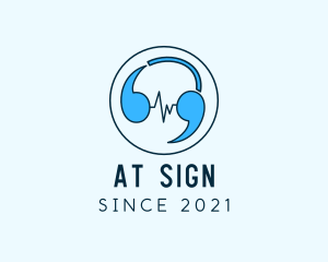 Quote Chat Headphones logo design