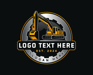 Excavator Machinery Construction Logo