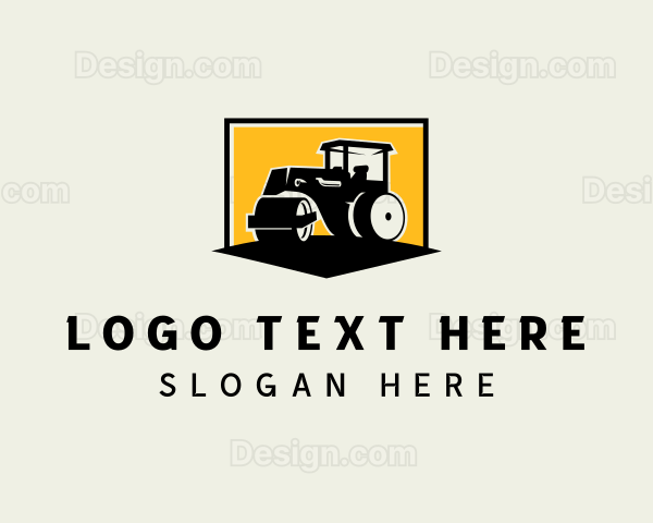 Construction Road Roller Logo