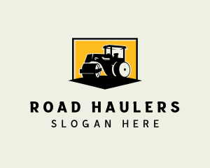 Construction Road Roller logo design