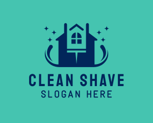 Home Window Squeegee Cleaning logo design