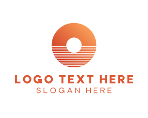 High Class - Sunset Sea Letter O logo design