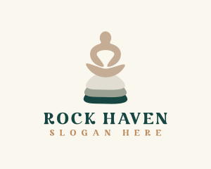 Wellness Yoga Rocks logo design