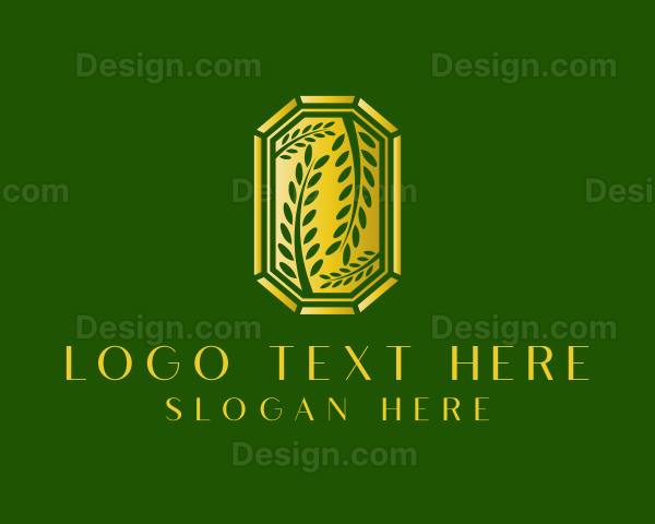 Organic Golden Leaf Logo