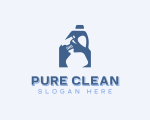 Cleaning Tools Disinfection logo design