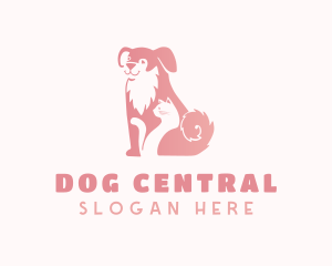 Pink Cat & Dog Vet logo design