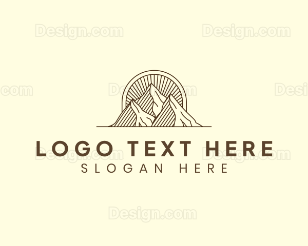 Outdoor Mountain Hiking Logo