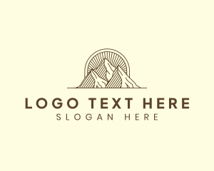 Outdoor Mountain Hiking Logo