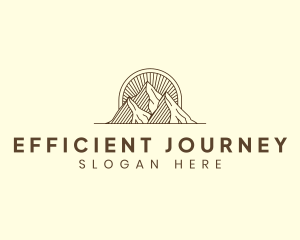 Outdoor Mountain Hiking logo design