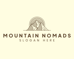 Outdoor Mountain Hiking logo design