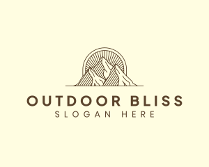 Outdoor Mountain Hiking logo design