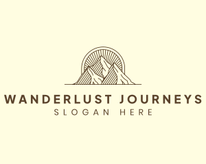 Outdoor Mountain Hiking logo design