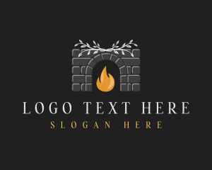 Brick Fireplace Chimney logo