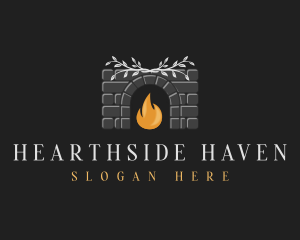 Brick Fireplace Chimney logo