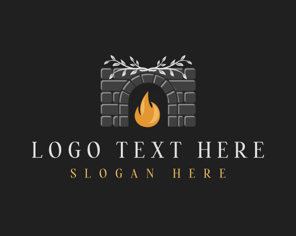 Brick Fireplace Chimney logo