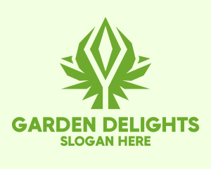 Diamond Organic Plant logo design