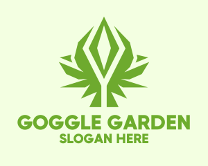 Diamond Organic Plant logo design