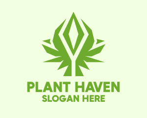 Diamond Organic Plant logo design