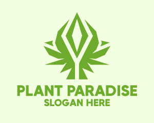 Diamond Organic Plant logo design