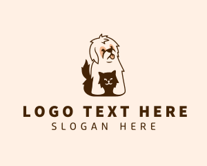 Cute Cat Dog Veterinary logo