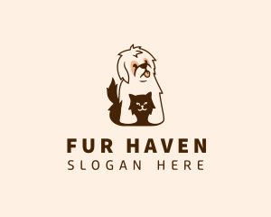 Cute Cat Dog Veterinary logo