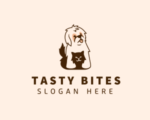 Cute Cat Dog Veterinary logo