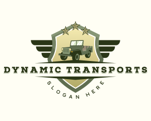 Military Transport Jeep logo design